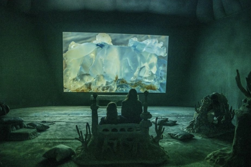 Fig. 1 : Laure Prouvost, Deep See Blue Surrounding You / Vois Ce Bleu Profond Te Fondre. Pavillon français à la 58e Biennale d’art de Venise, 2019, © Giacomo Cosua. Courtesy de l’artiste et de la Galerie Nathalie Obadia Paris / Bruxelles