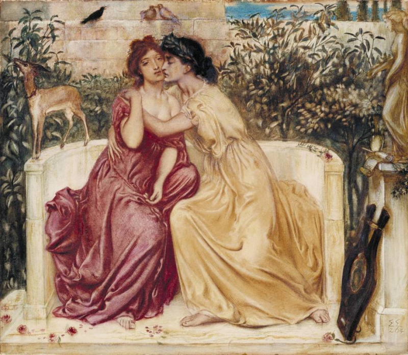 Fig. 10 – Simeon Solomon, Sappho and Erina in a Garden at Mytilene, 1864 